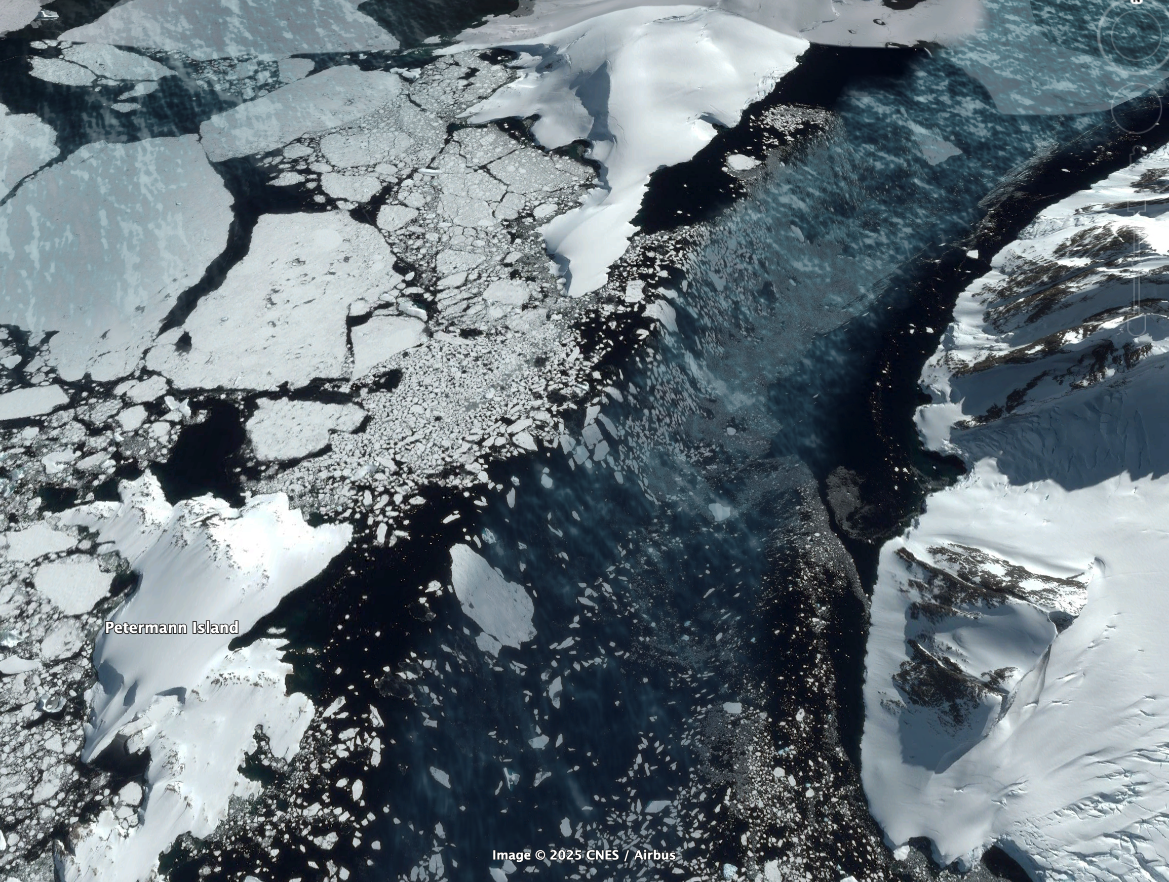 Image satellite des glaces